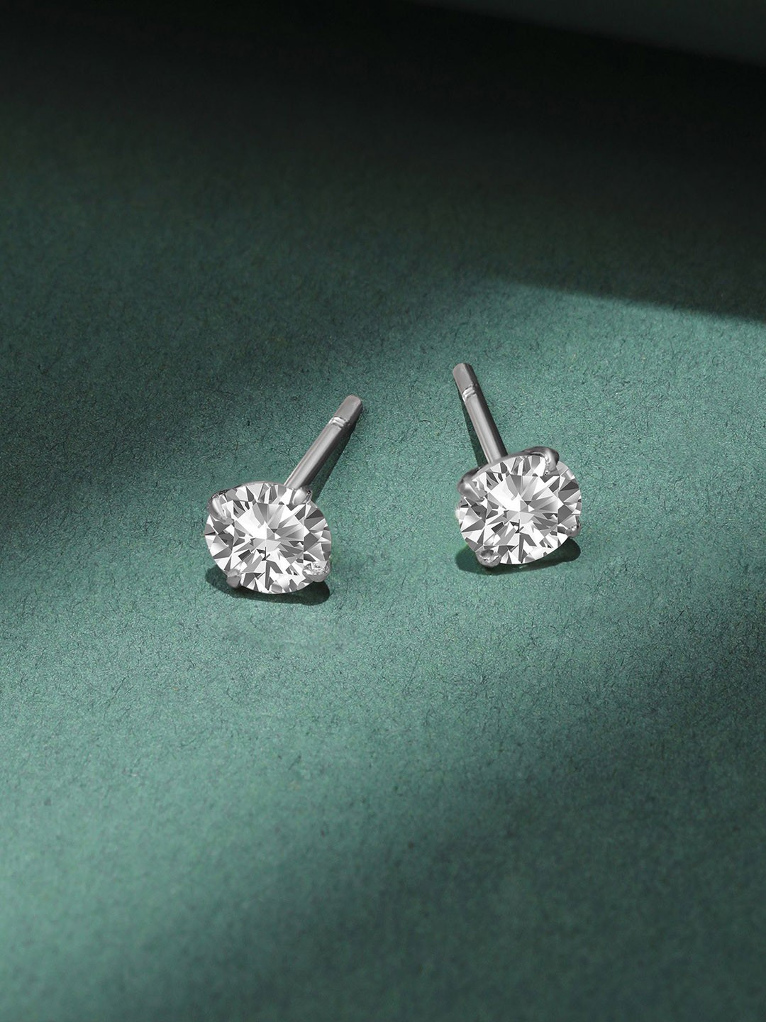 

Accessorize 925 Sterling Silver Stone Studded Circular Studs Earrings