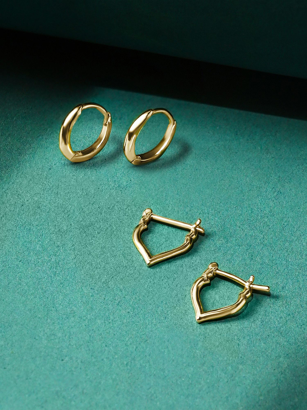 

Accessorize Set of 2 Gold Plated Hoop Earrings