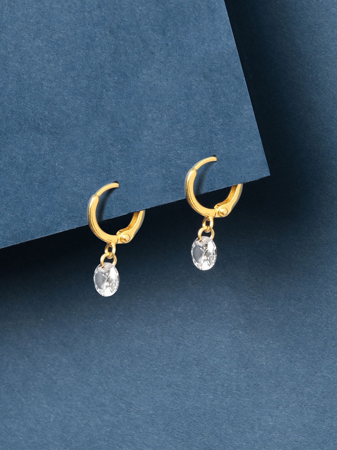 

Accessorize Brass Gold Plated Cubic Zirconia Circular Drop Earrings