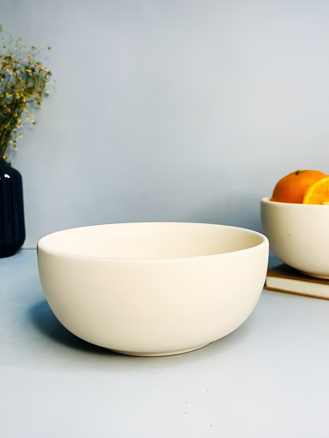 

The Artisan Emporium Off White 2 Pieces Dishwasher Safe Ceramic Serving Bowls 800ml