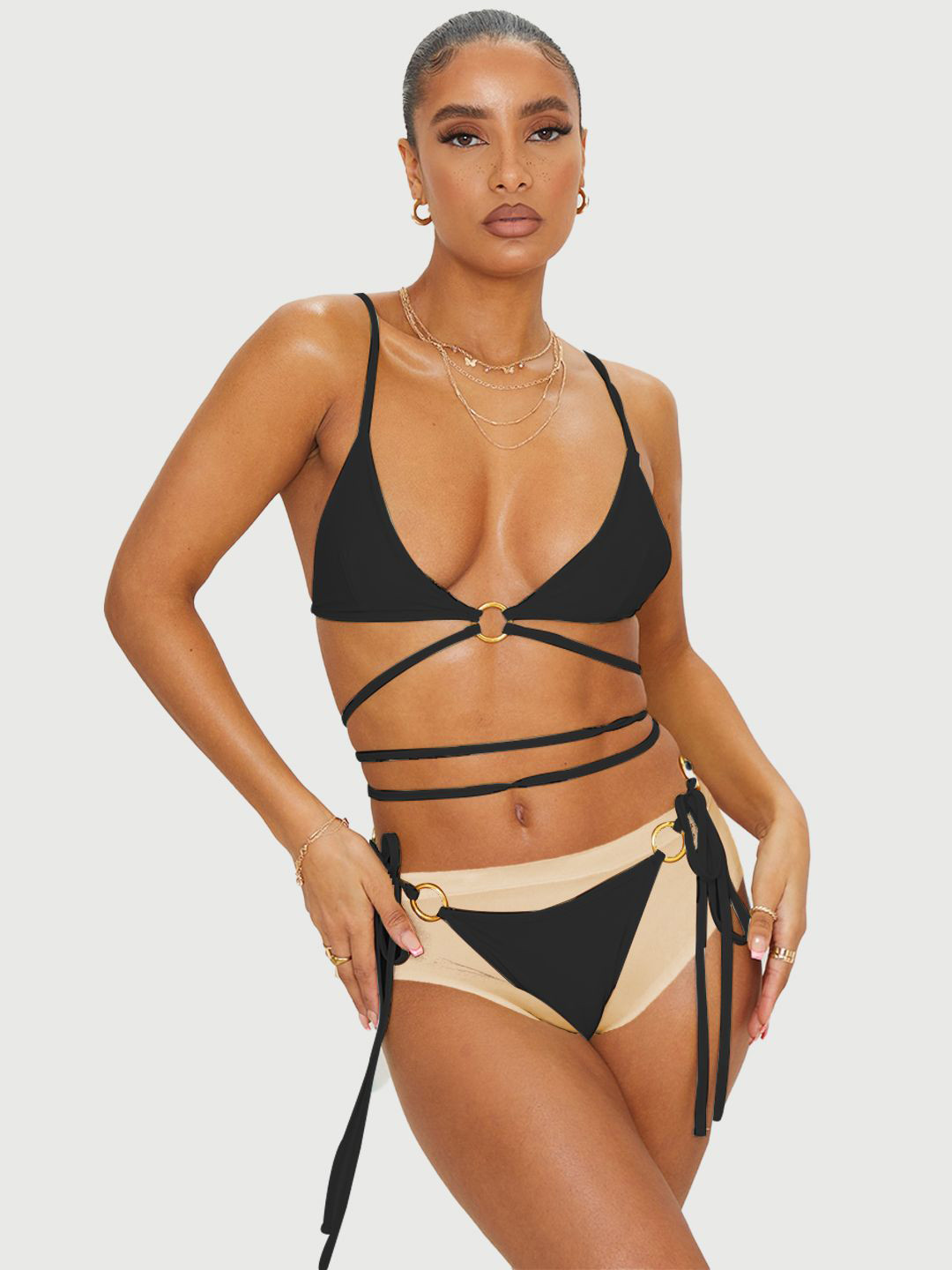 

VAGHBHATT Women Non-Padded Lingerie Set, Black