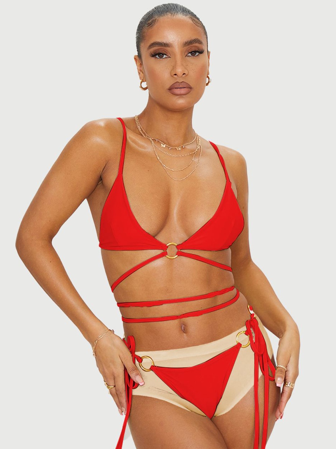 

VAGHBHATT Non-Padded Lingerie Set, Red