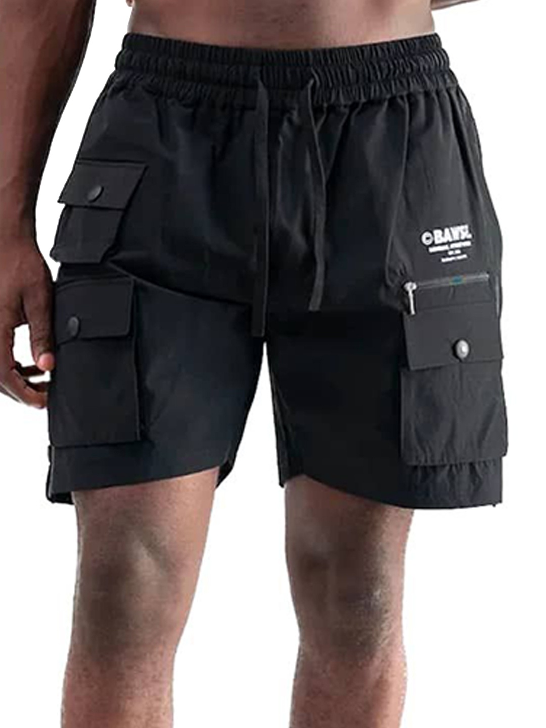 

BAWSE. Unisex Cargo Sports Shorts, Black