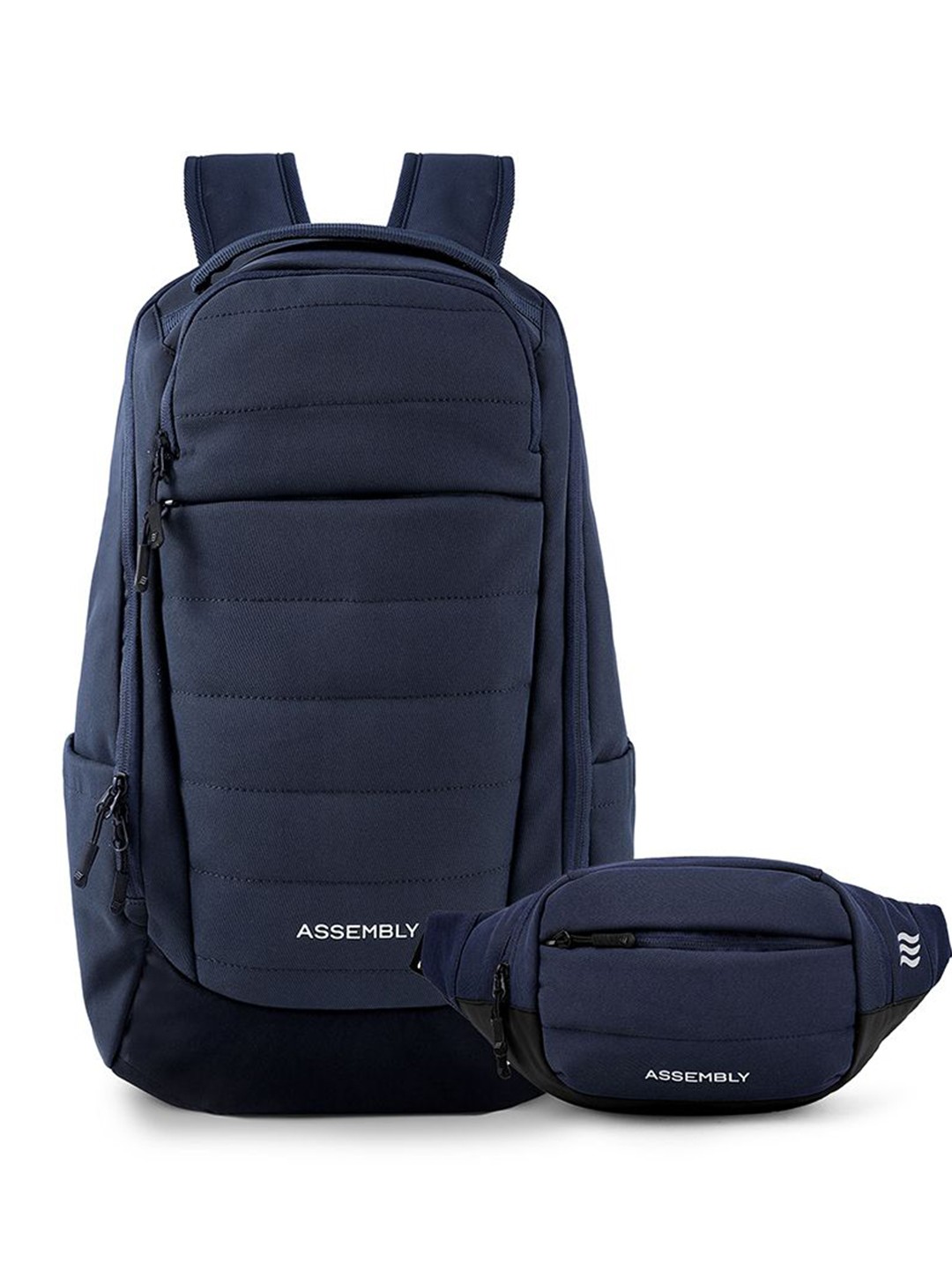 

Assembly Unisex Backpack with Compression Straps, Blue