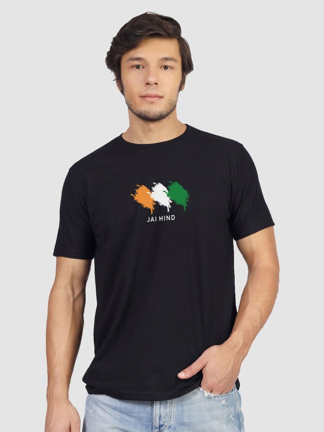 

Greylongg Men Printed T-shirt, Black