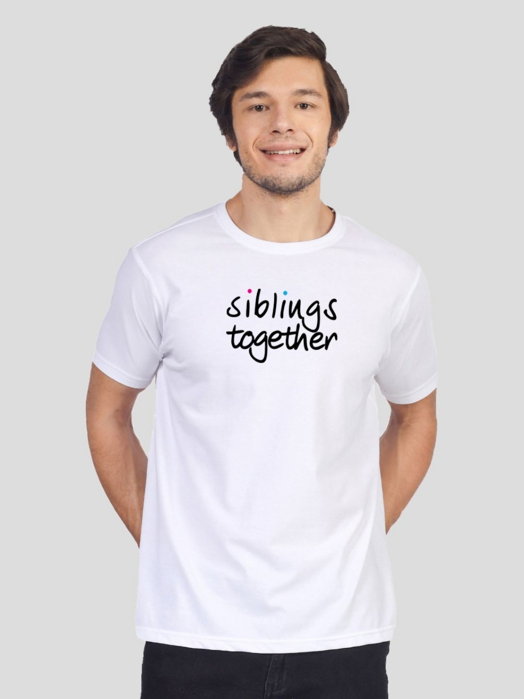 

Greylongg Men Typography Printed Round Neck T-shirt, White