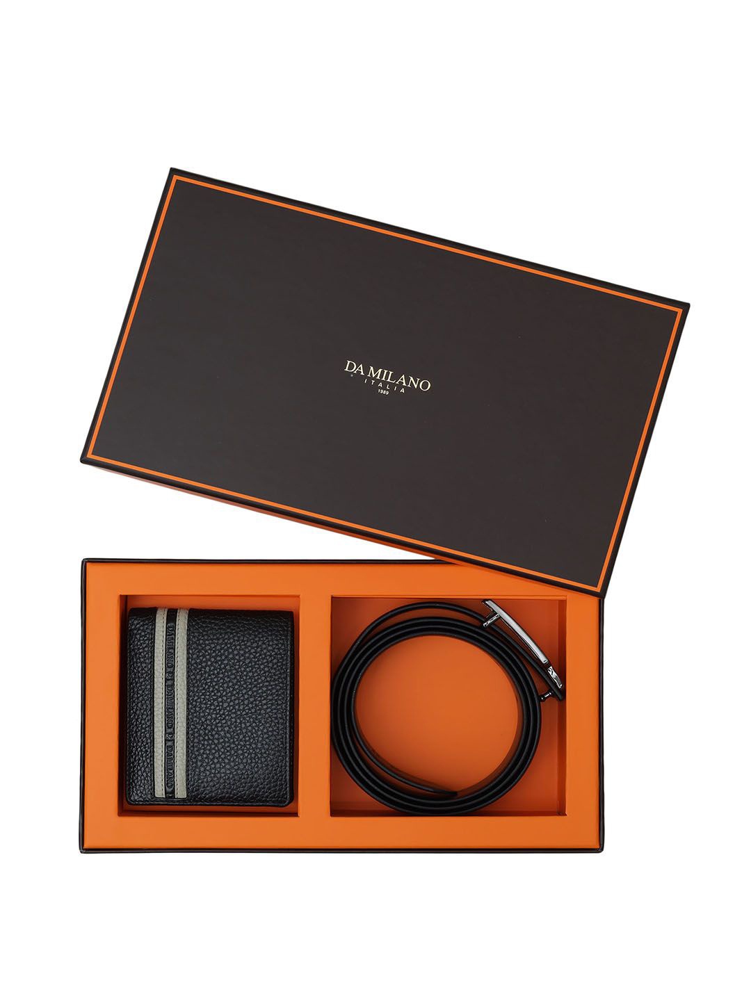 

Da Milano Men Accessory Gift Set of Wallet and Belt, Black