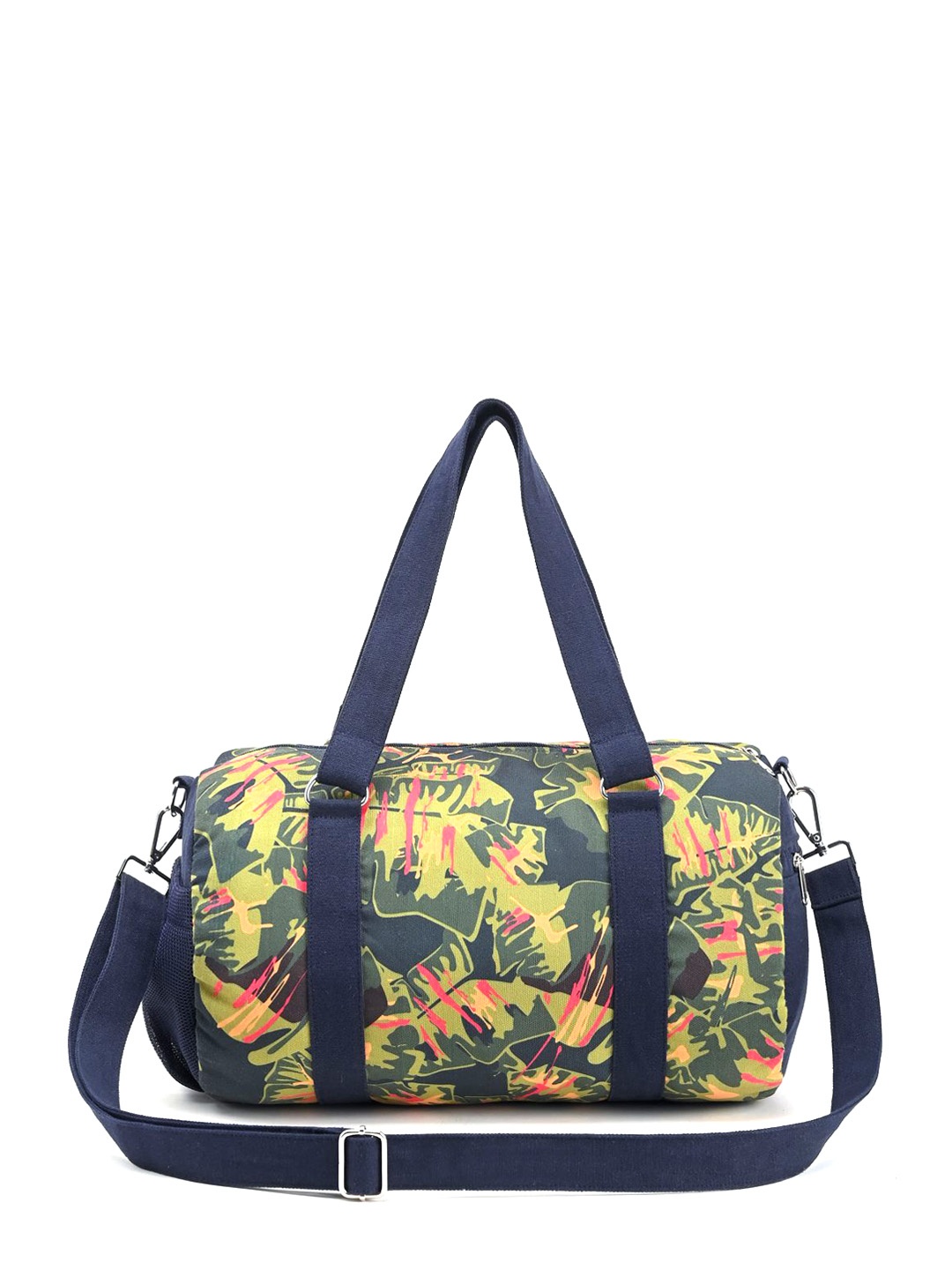 

BohoGirl Printed Medium Canvas Casual Duffel Bag, Navy blue