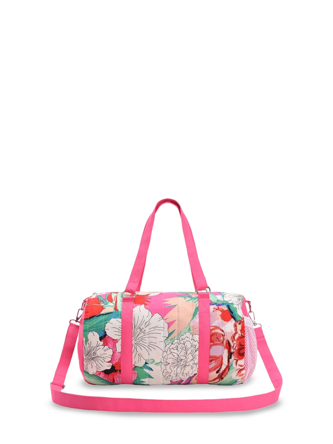 

BohoGirl Printed Medium Canvas Casual Duffel Bag, Pink