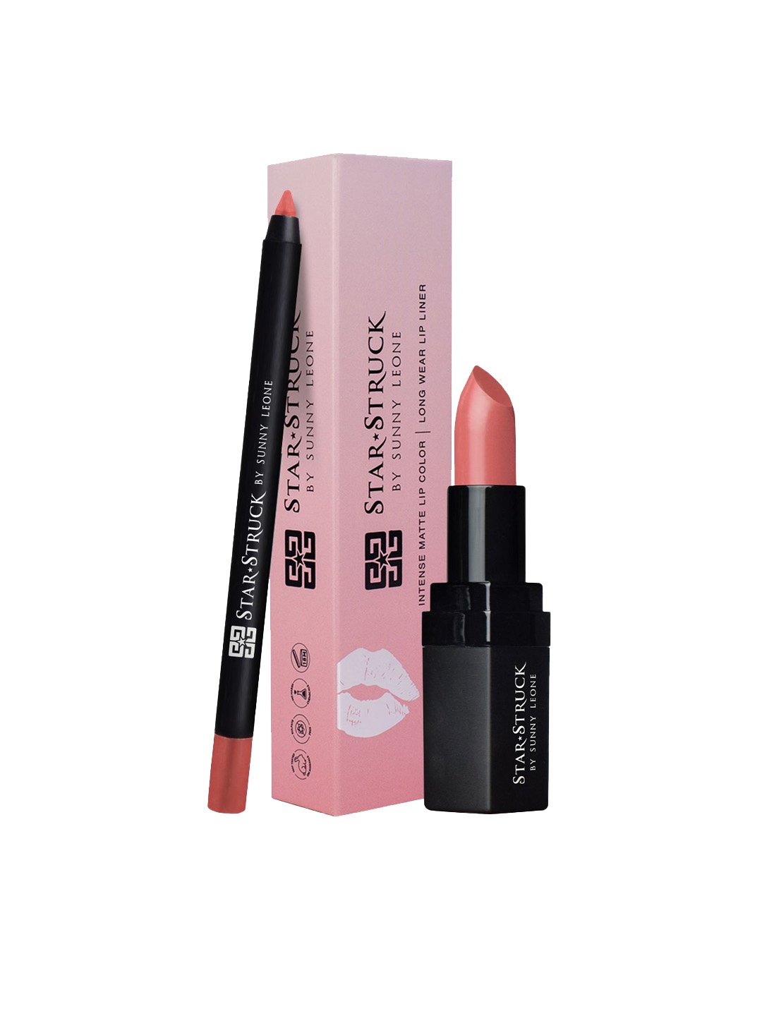 

STARSTRUCK BY SUNNY LEONE Set Of 2 Lipstick 4.2g & Lip Liner 0.25g- Baby Doll, Nude