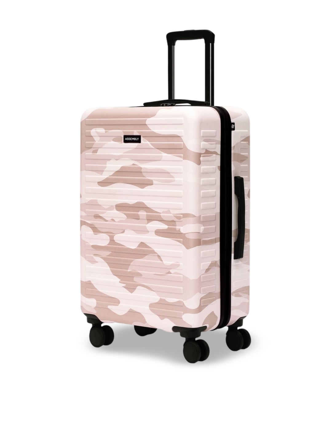 

Assembly Cano Printed Hard Suitcase Trolley Bag, Peach