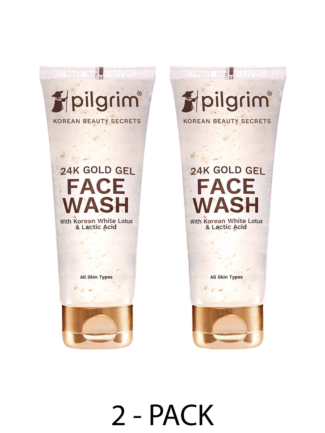 

Pilgrim Set Of 2 24K Gold Gel Face Wash With Korean White Lotus & Lactic Acid-80ml Each