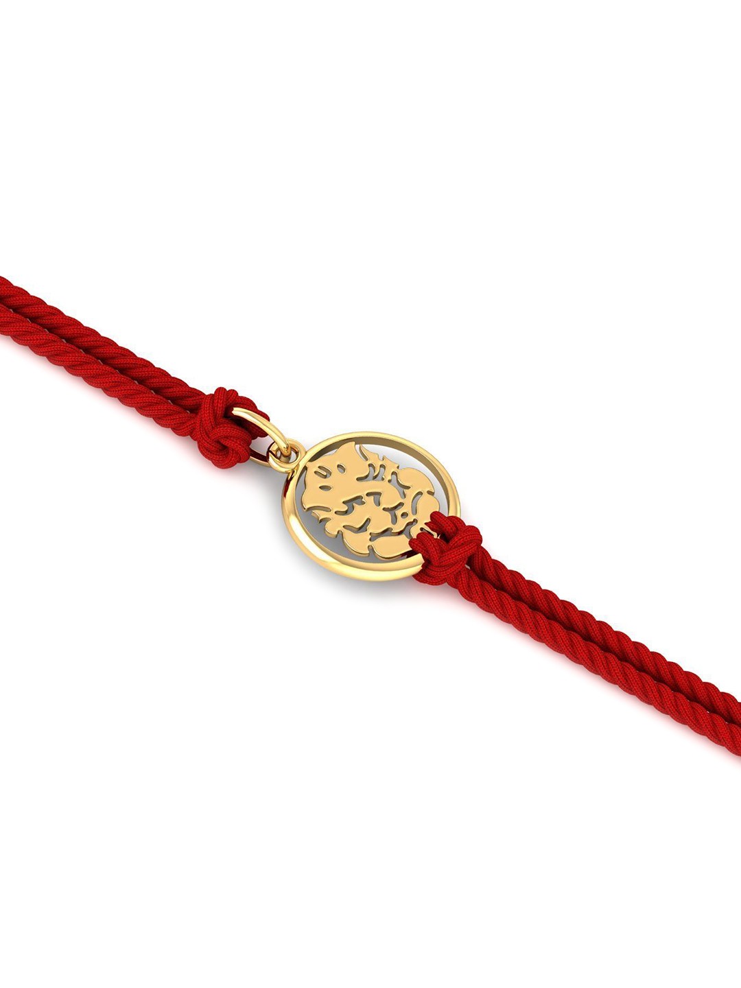 

KUBERBOX Men 14KT Ganesha Diamond Studded Rakhi Gold 0.58 Gm