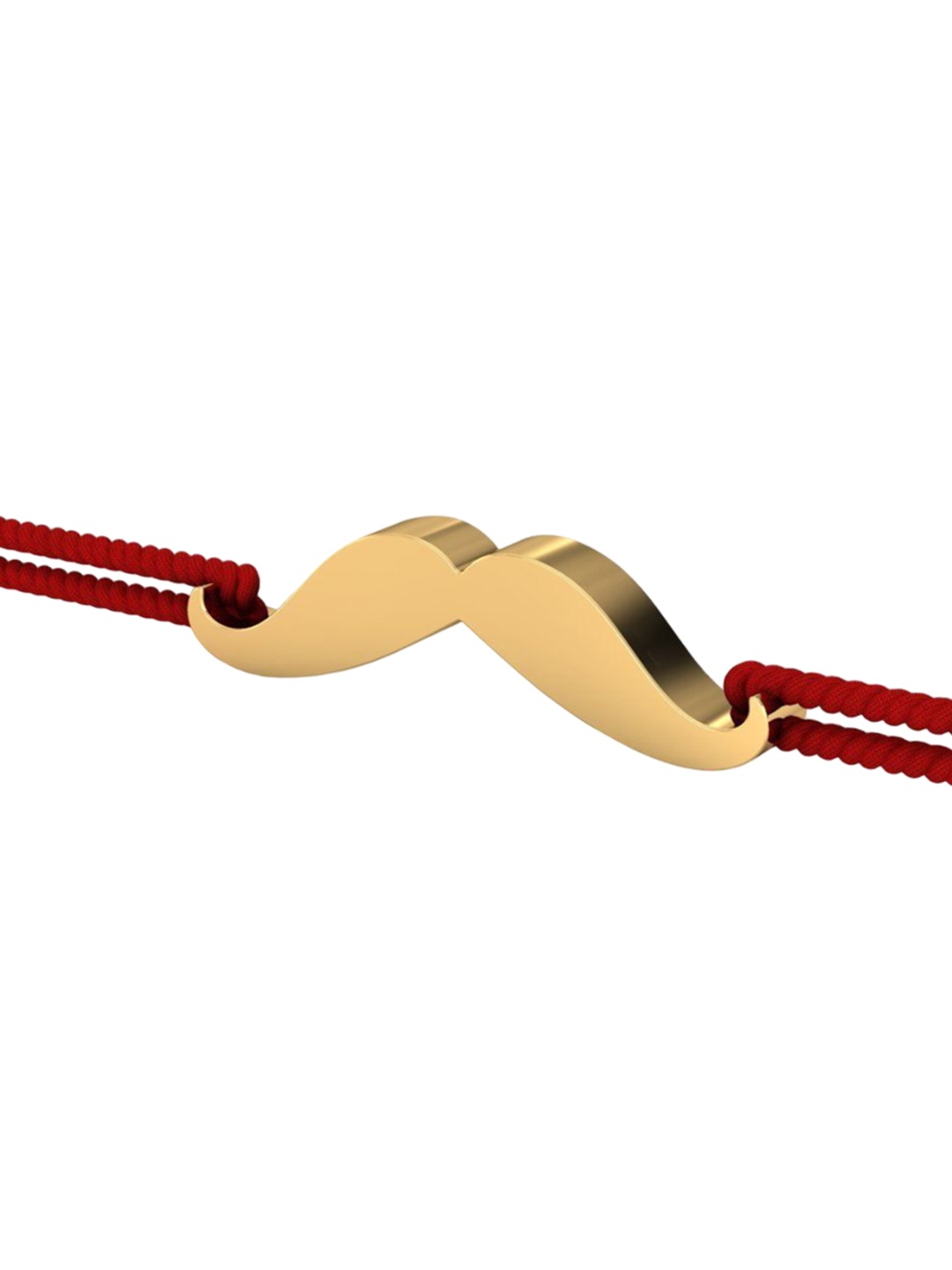 

KUBERBOX Men 14KT Gold Moustache Rakhi cum Brooch 1.8g Gold