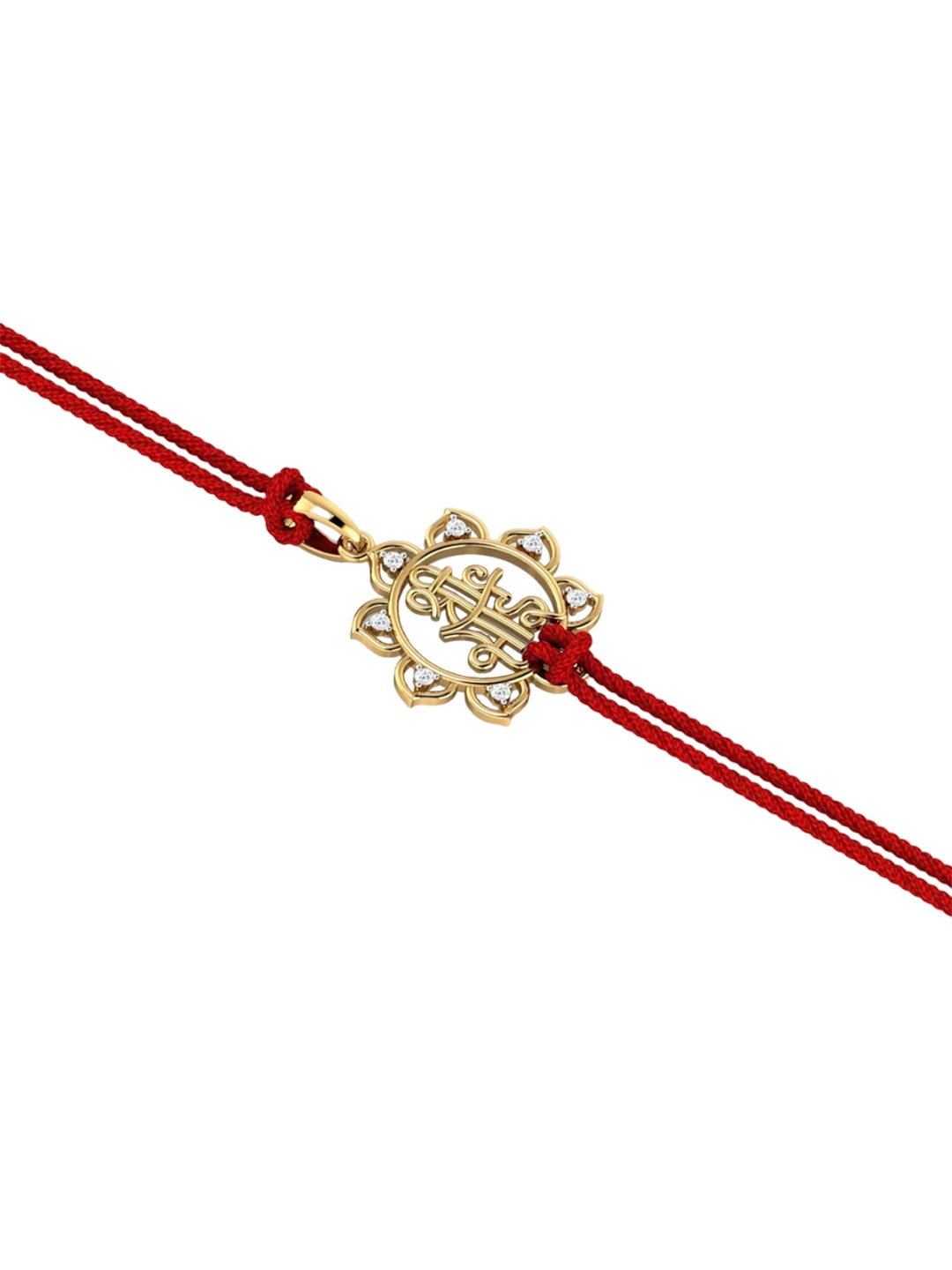 

KUBERBOX 14KT Gold Rakhi Pendant With Roli & Rice
