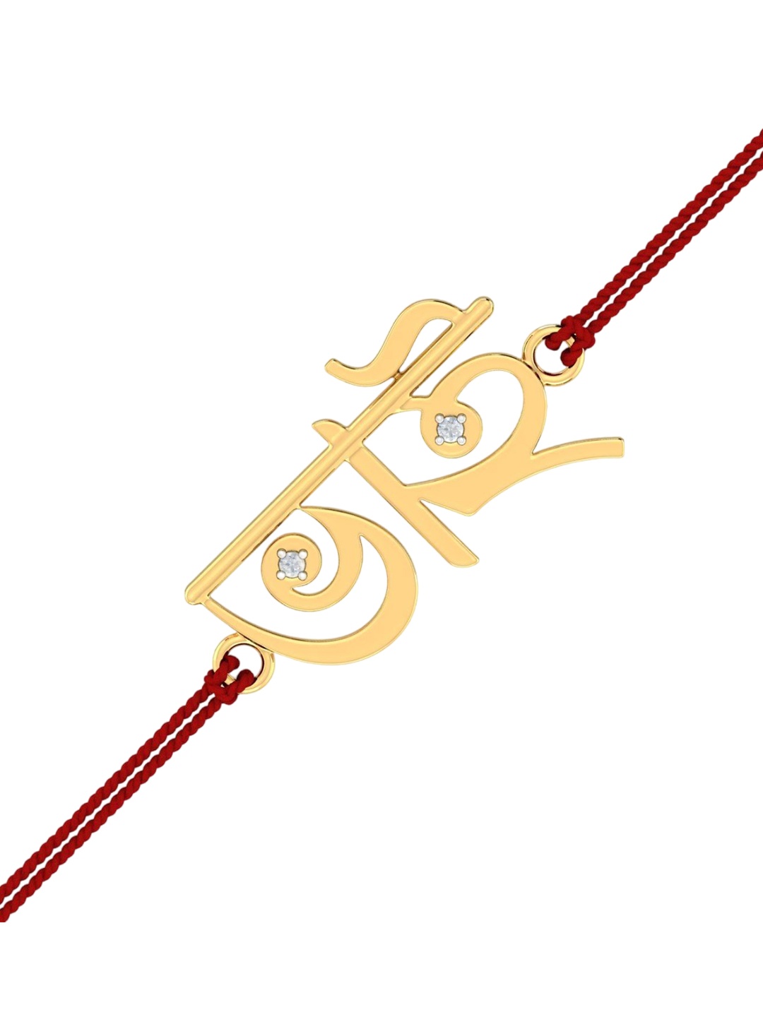 

KUBERBOX 14KT Bhai Diamond Studded Rakhi Gold 0.96 Gm
