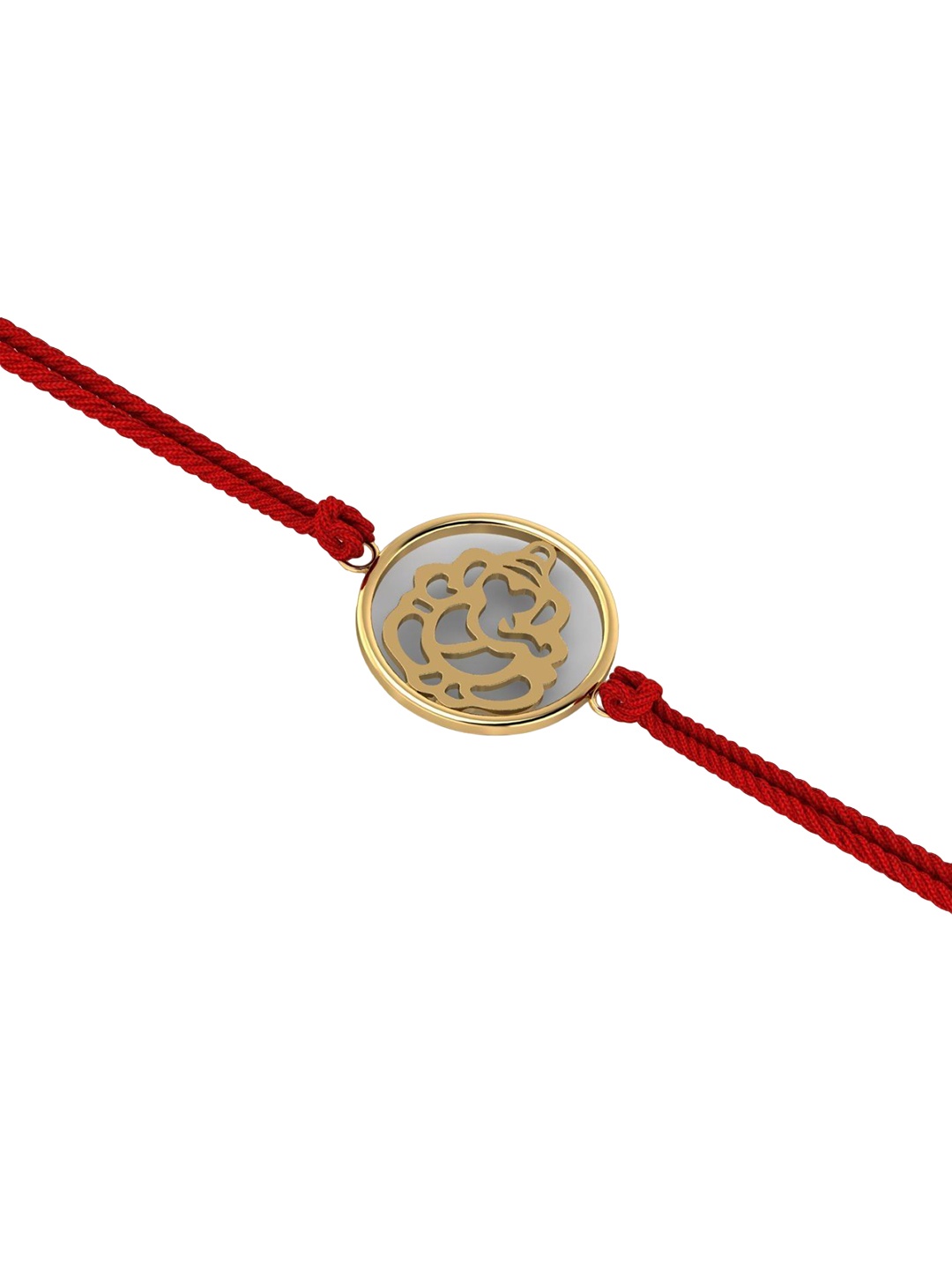 

KUBERBOX 14KT Gold Rakhi Pendant With Roli & Rice