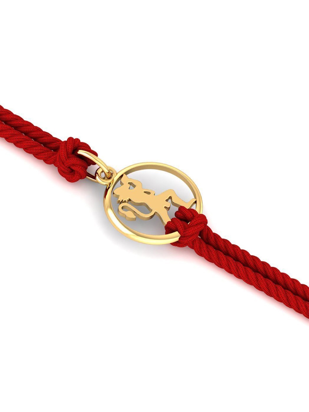 

KUBERBOX Men 14KT Gold Hanuman Rakhi cum Pendant 0.54g Gold
