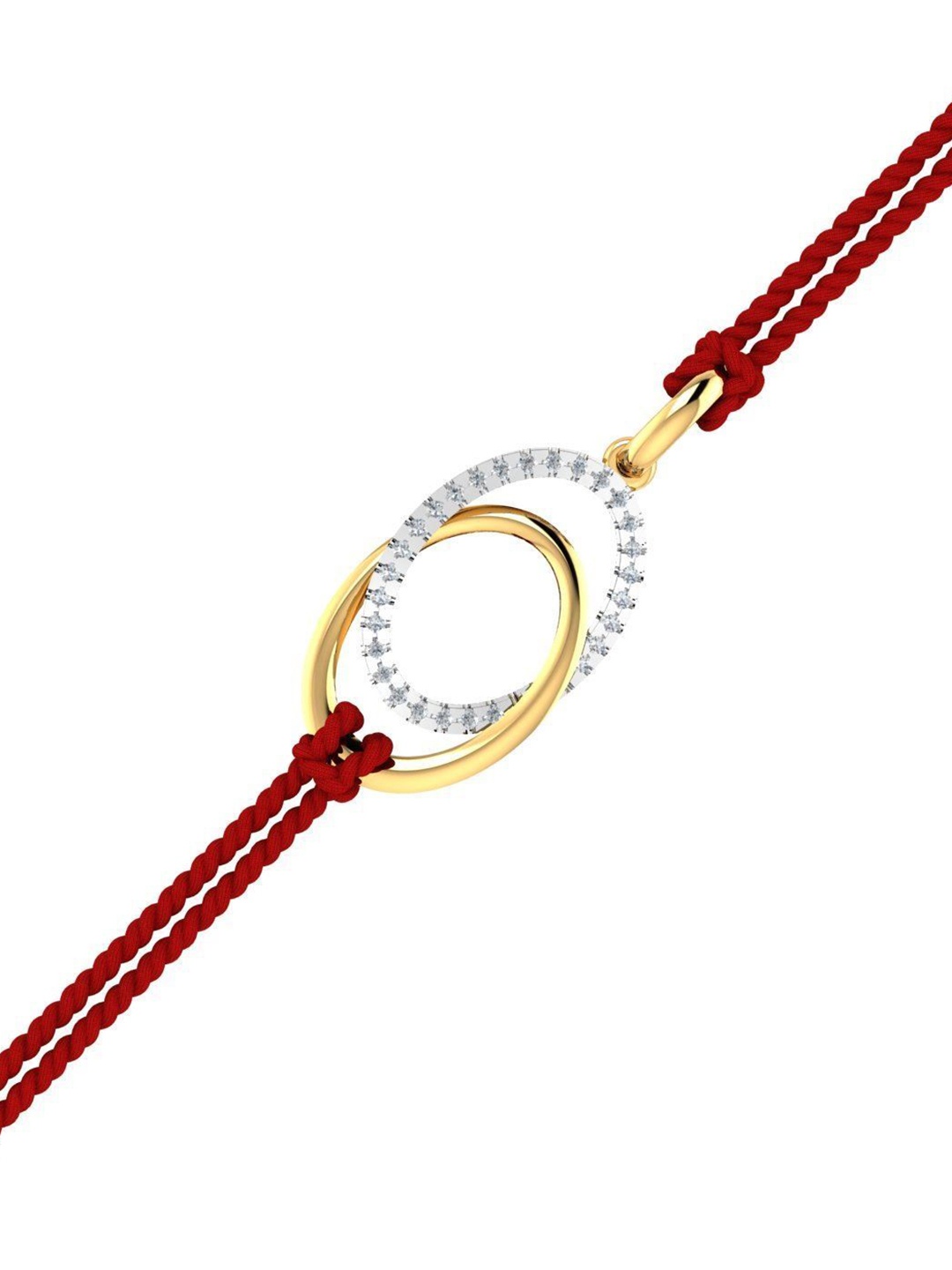 

KUBERBOX 14KT Gold Rakhi Pendant With Roli & Rice -0.09g
