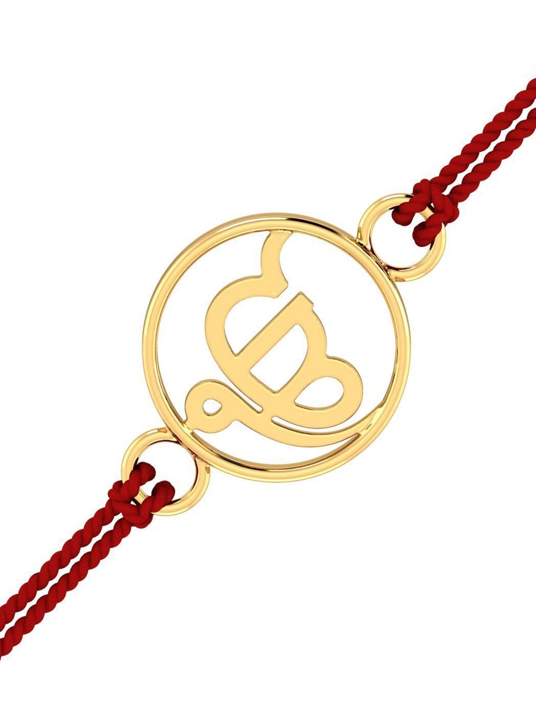 

KUBERBOX 14K Gold Ik Onkar Rakhi With Roli Chawal & Greetings-0.4g