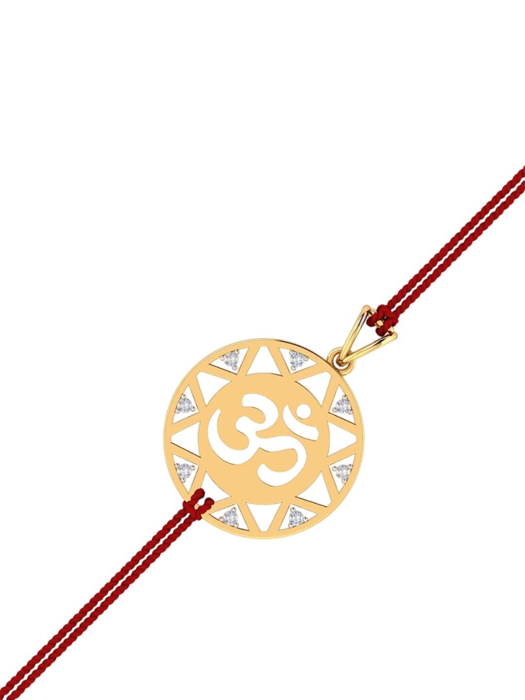 

KUBERBOX Men 14 KT Gold Om Charm Rakhi