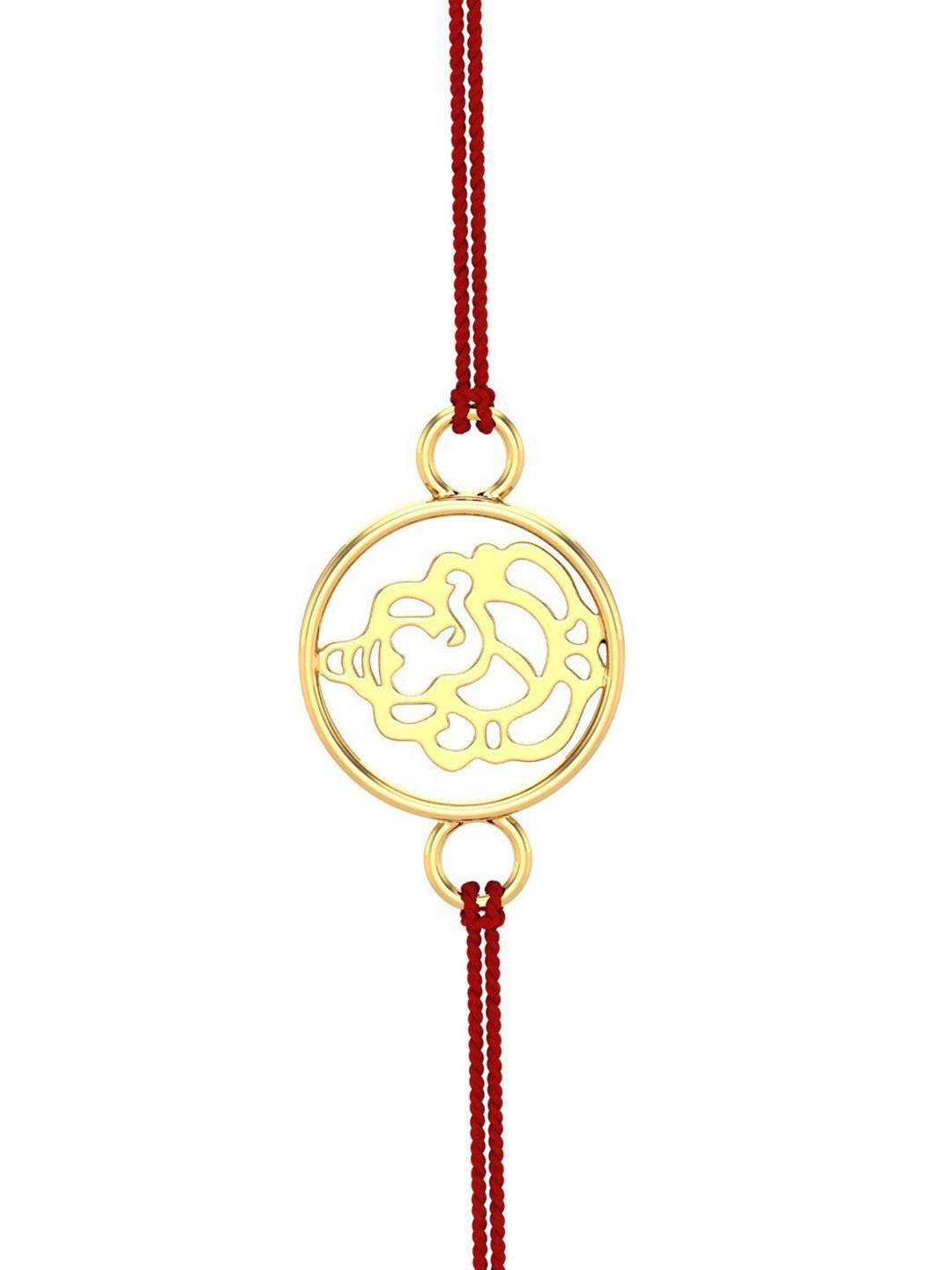 

KUBERBOX Men14K Gold Cutwork Ganesha Rakhi