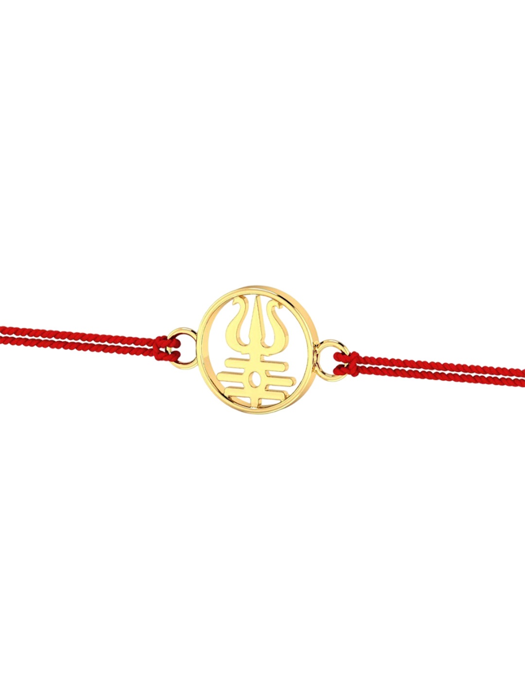 

KUBERBOX Men 14 KT Gold Round Rakhi