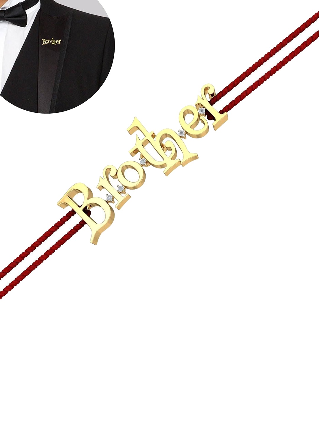 

KUBERBOX 14K Brothers Rakhi Gold