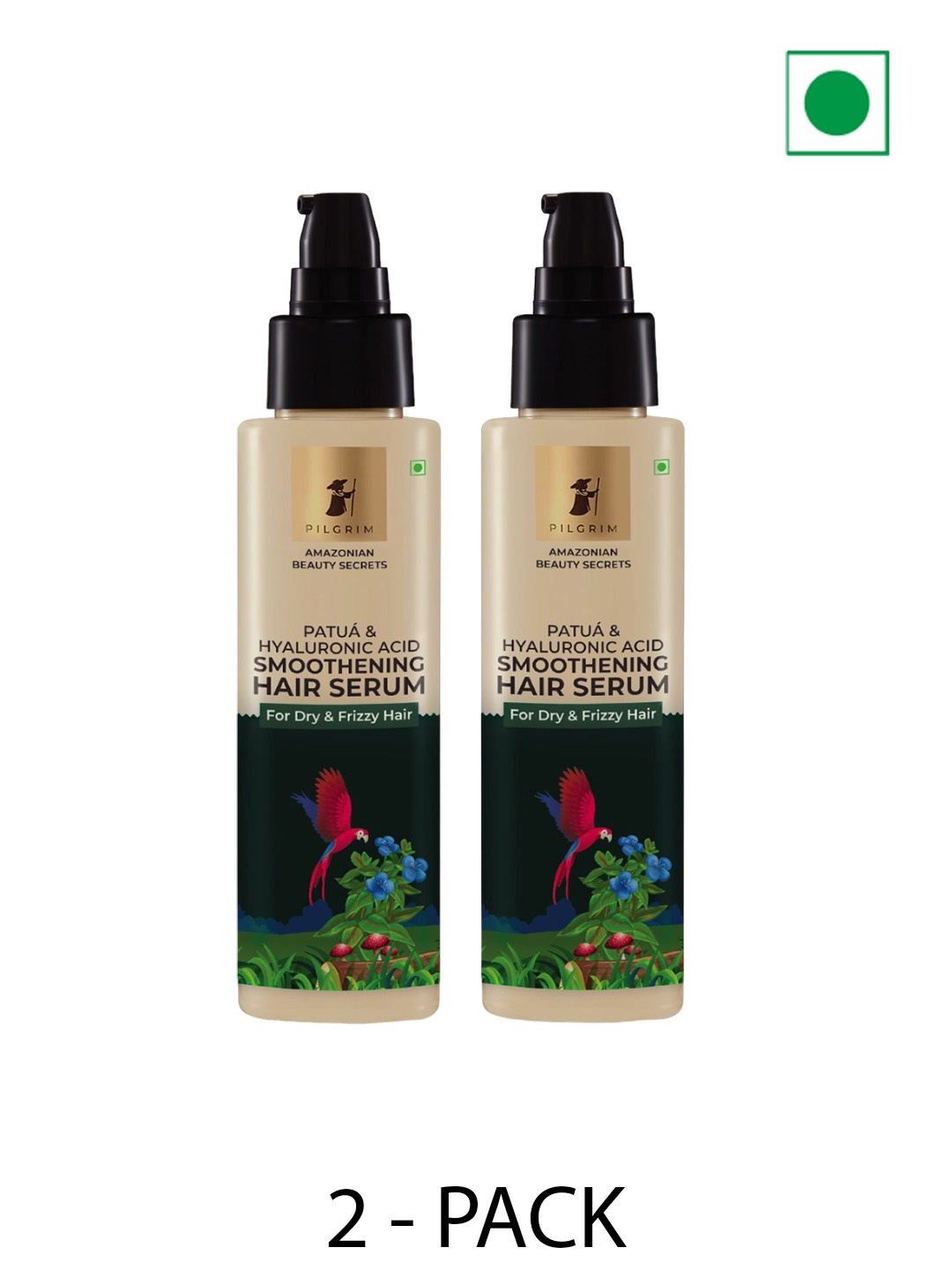 

Pilgrim Set Of 2 Amazonian Beauty Secrets Patua & Hyaluronic Acid Hair Serum - 200ml Each, Beige