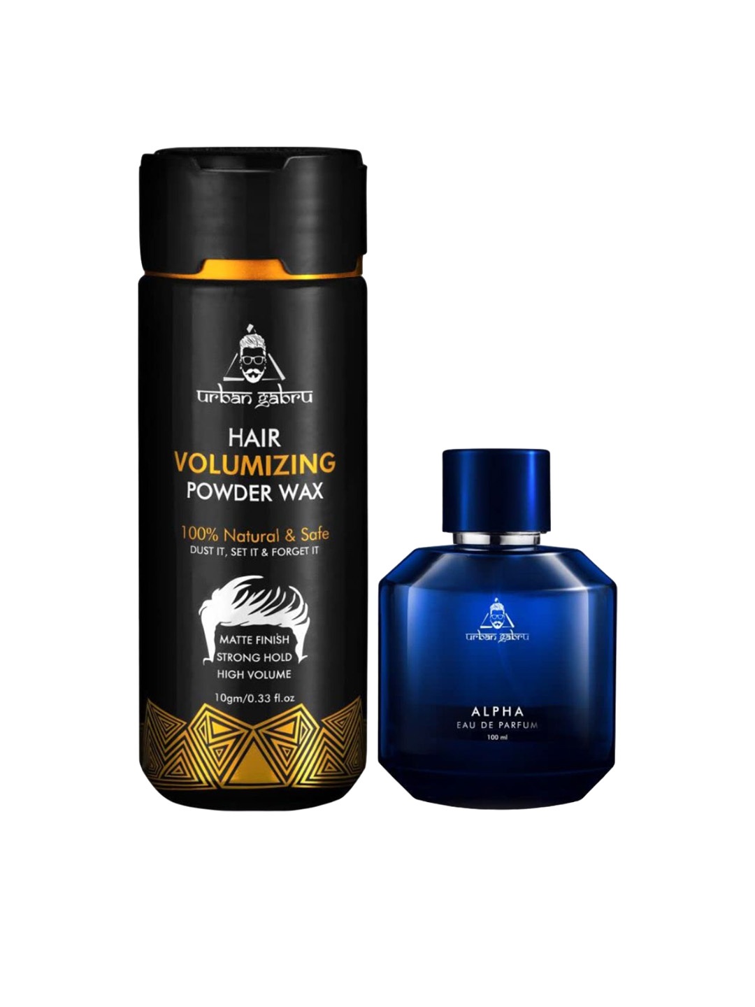 

URBANGABRU Hair Volumizing Powder Wax 10g & Alpha Eau De Parfum 100ml, White