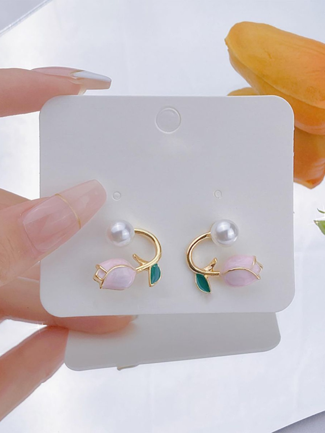 

CareDone Gold Plated Contemporary Pearls Studs