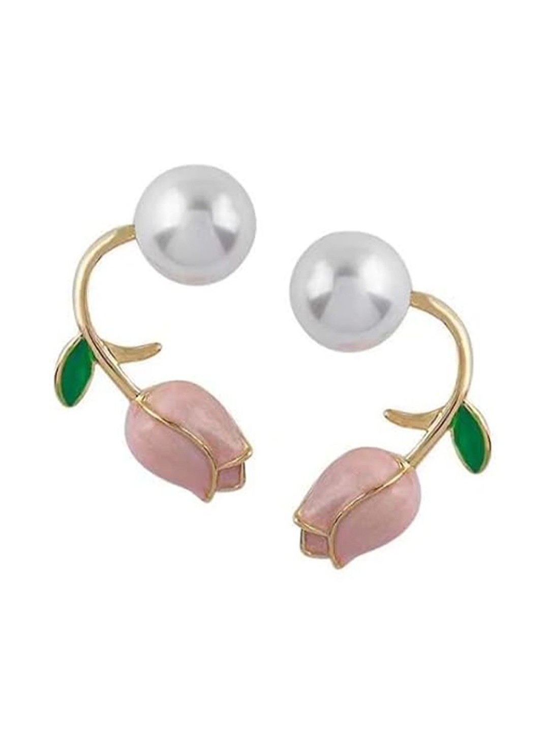 

CareDone Gold Plated Contemporary Pearls Studs Earrings