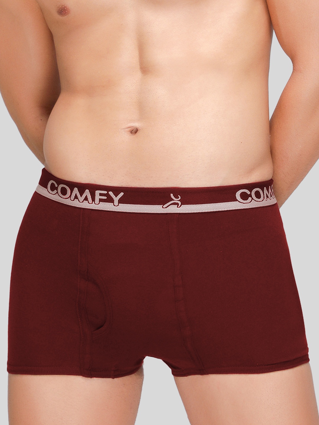 

AMUL COMFY Pure Cotton Breathability Trunks AC-MTROE-MAR-XS-1PC, Maroon