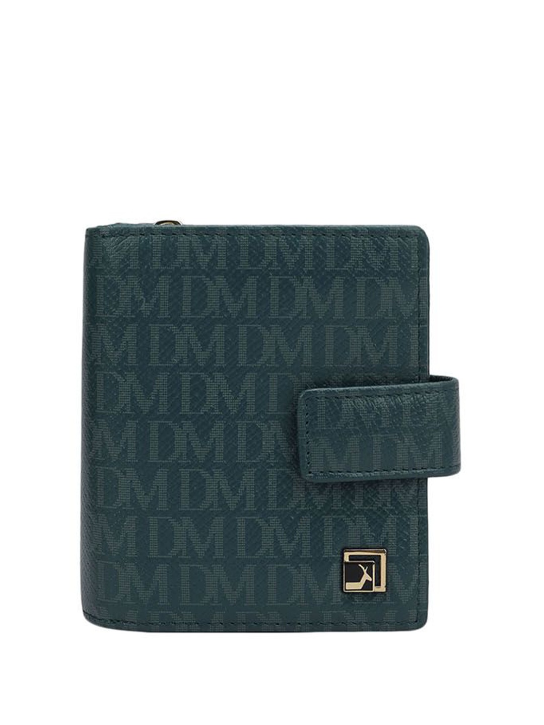 

Da Milano Women Typography Printed Leather Two Fold Wallet, Blue