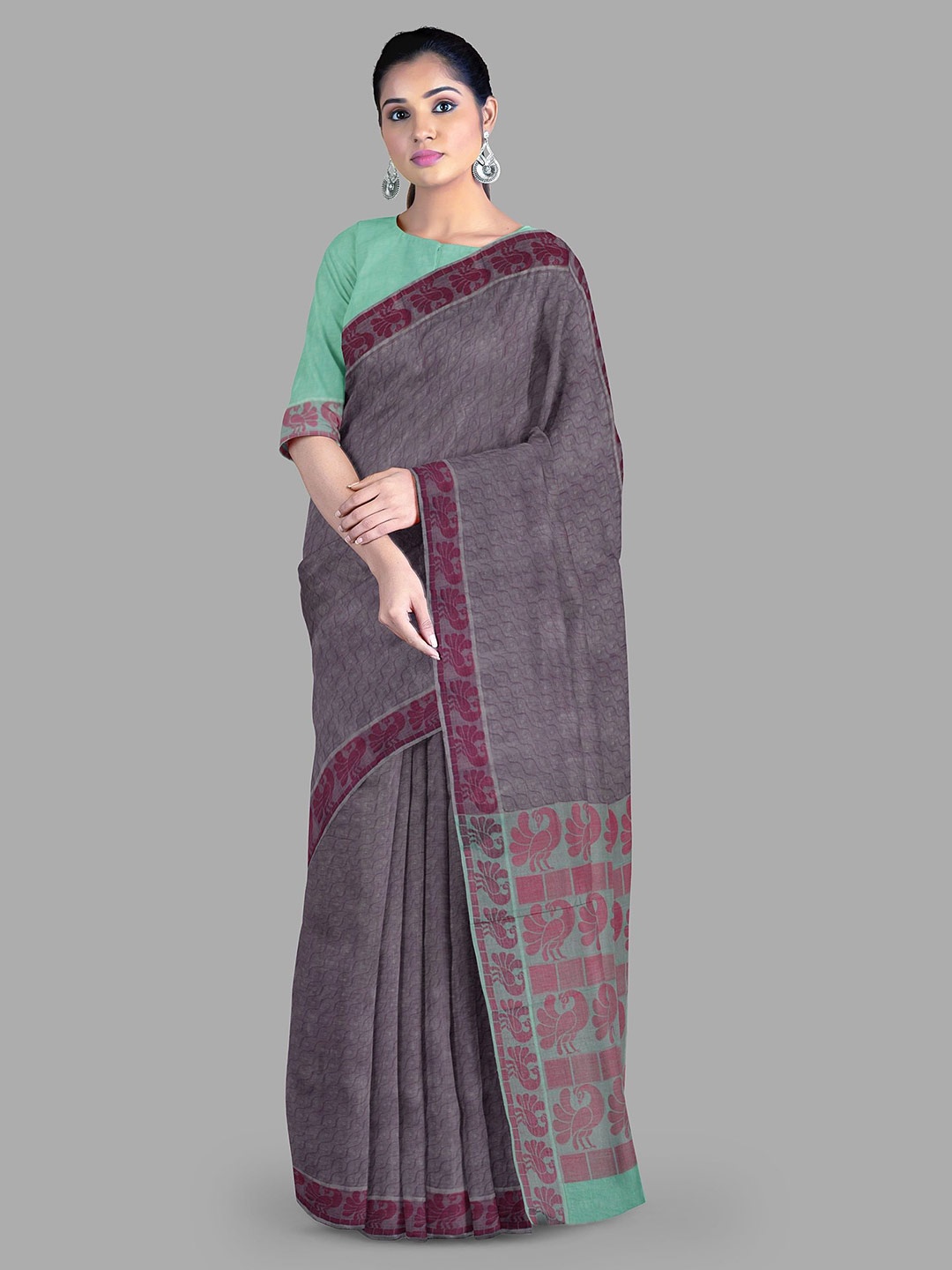 

The Chennai Silks Pure Cotton Kovai Saree, Purple