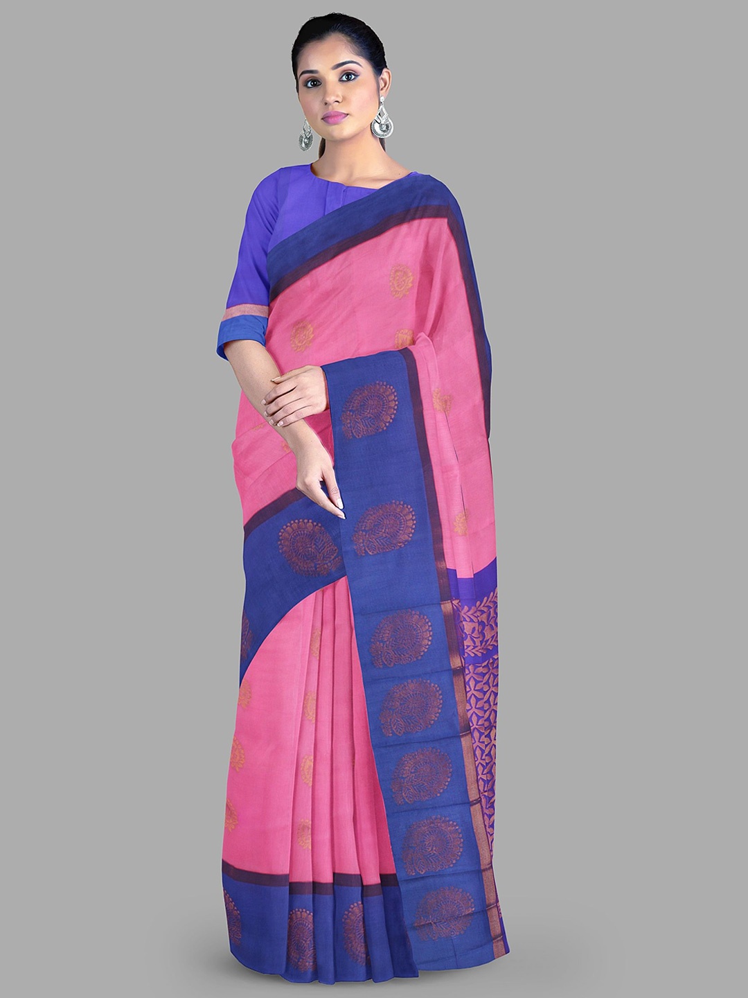 

The Chennai Silks Woven Design Zari Patola Saree, Pink