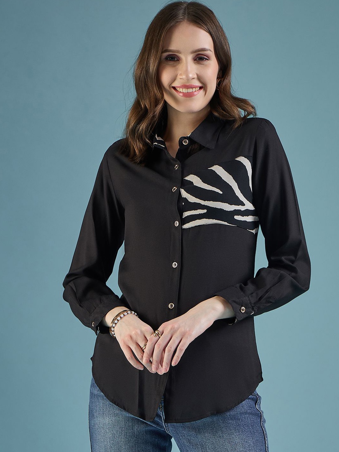 

DressBerry Women Classic Casual Shirt, Black