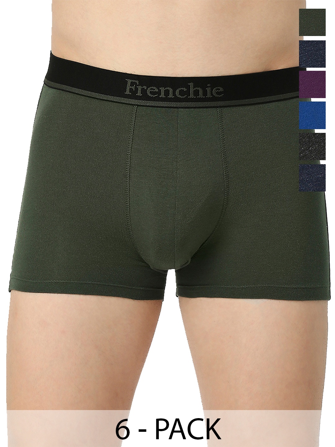 

FRENCHIE Pack Of 6 Assorted Breathability Trunks FR-MI-TR-ELMTS-2X5-PO4-S