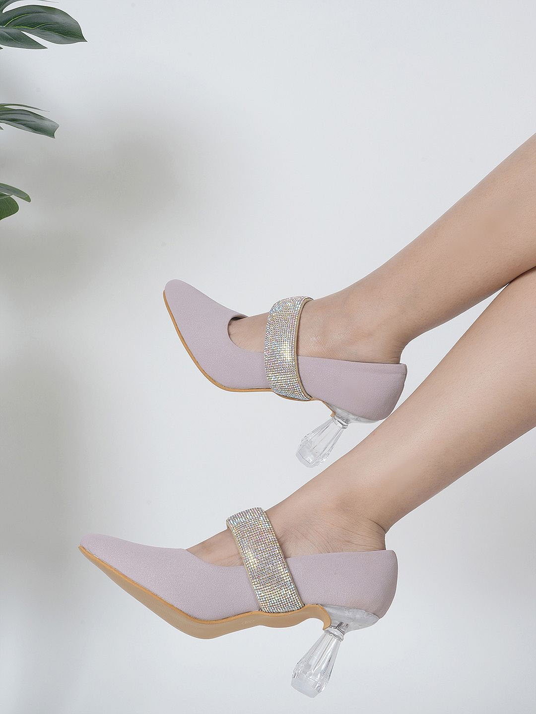 

CORSICA Embellished Party Block Mules, Nude