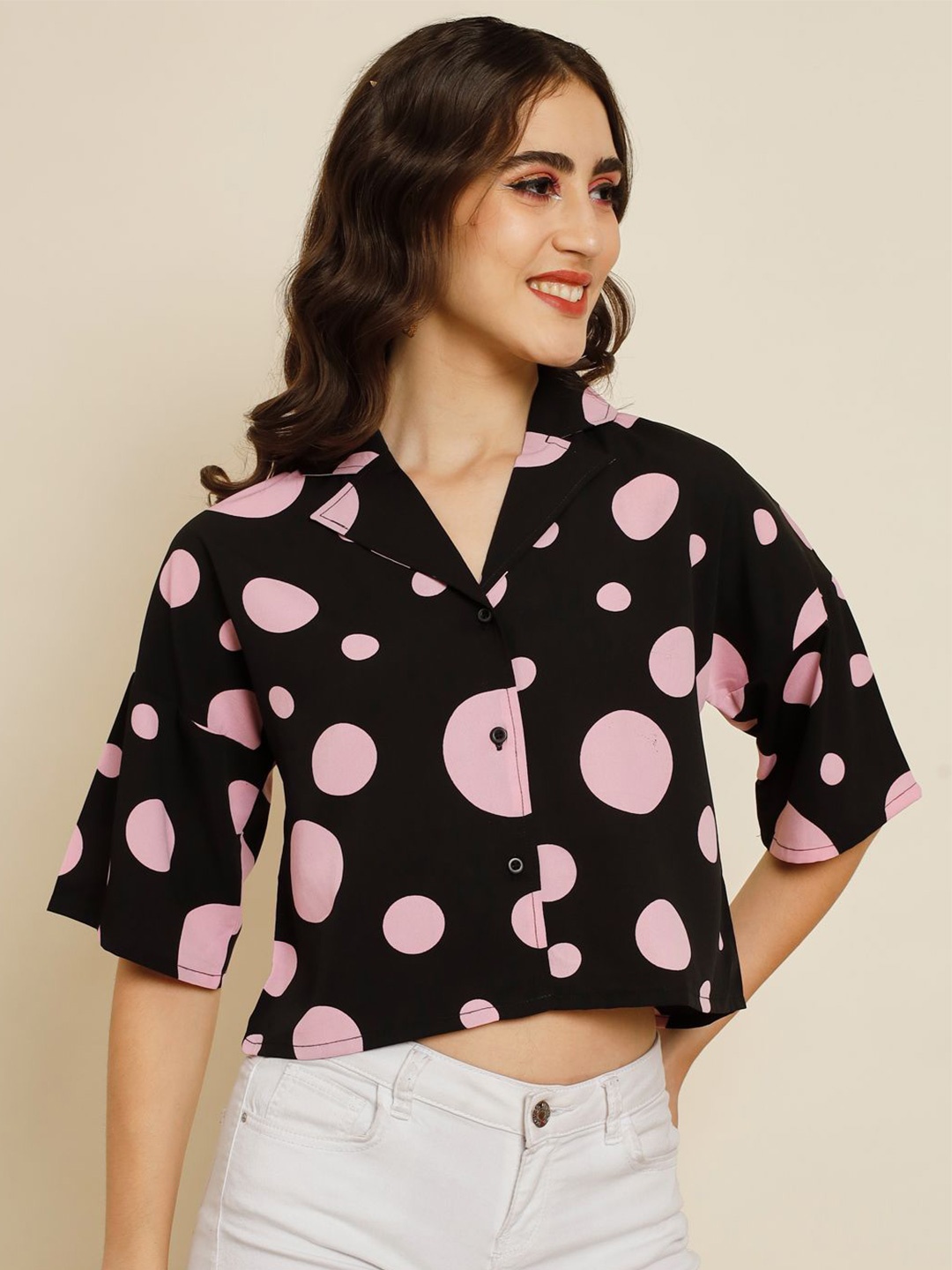 

TANDUL Women Standard Polka Dot Opaque Printed Casual Shirt, Multi