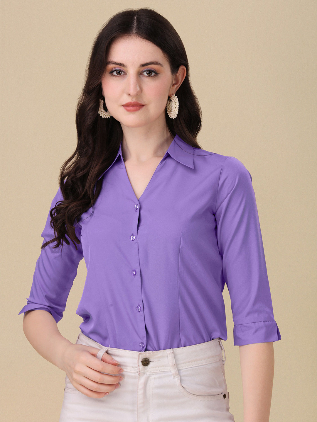 

SHEETAL Associates Women Relaxed Opaque Casual Shirt, Purple