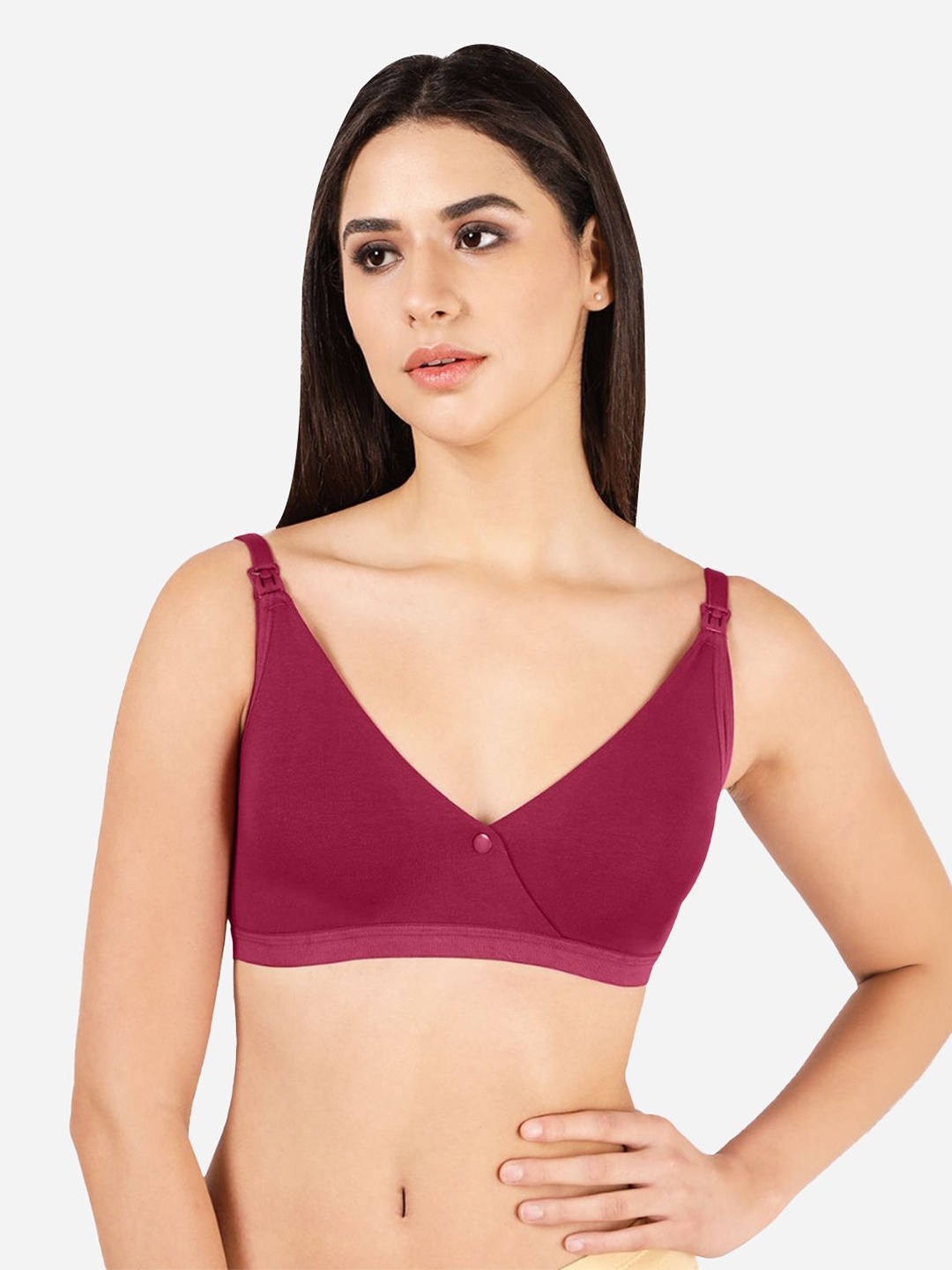 

Susie Solid Medium Coverage Bra, Pink