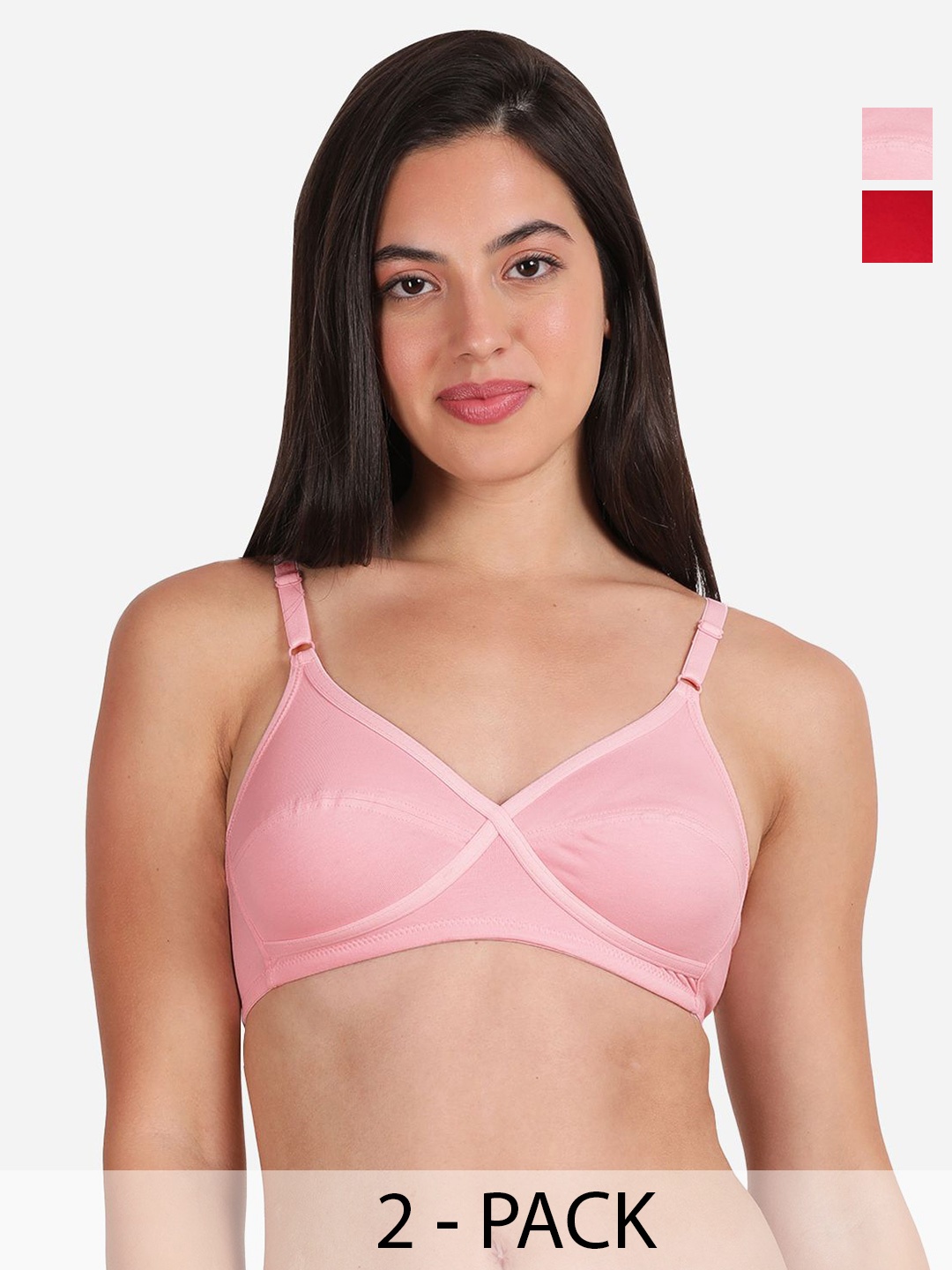 

Susie Pack Of 2 Full Coverage Everyday Bra, Red
