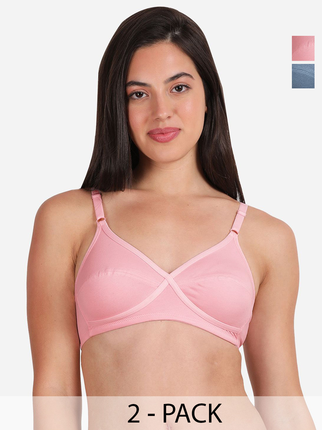 

Susie Pack Of 2 Medium Coverage Bra, Pink