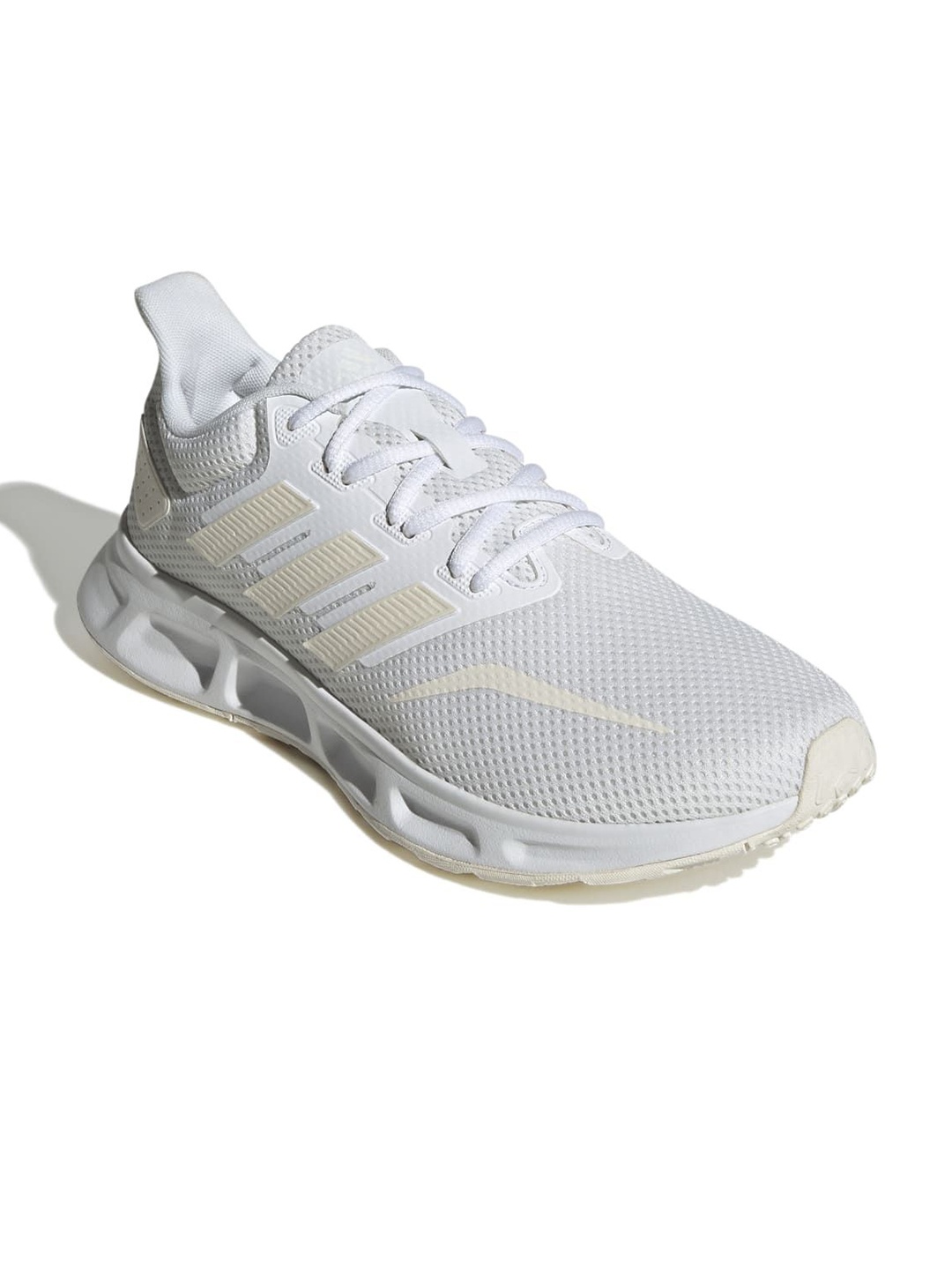 

ADIDAS Unisex Textured Lace Ups Round Toe Sneakers, White