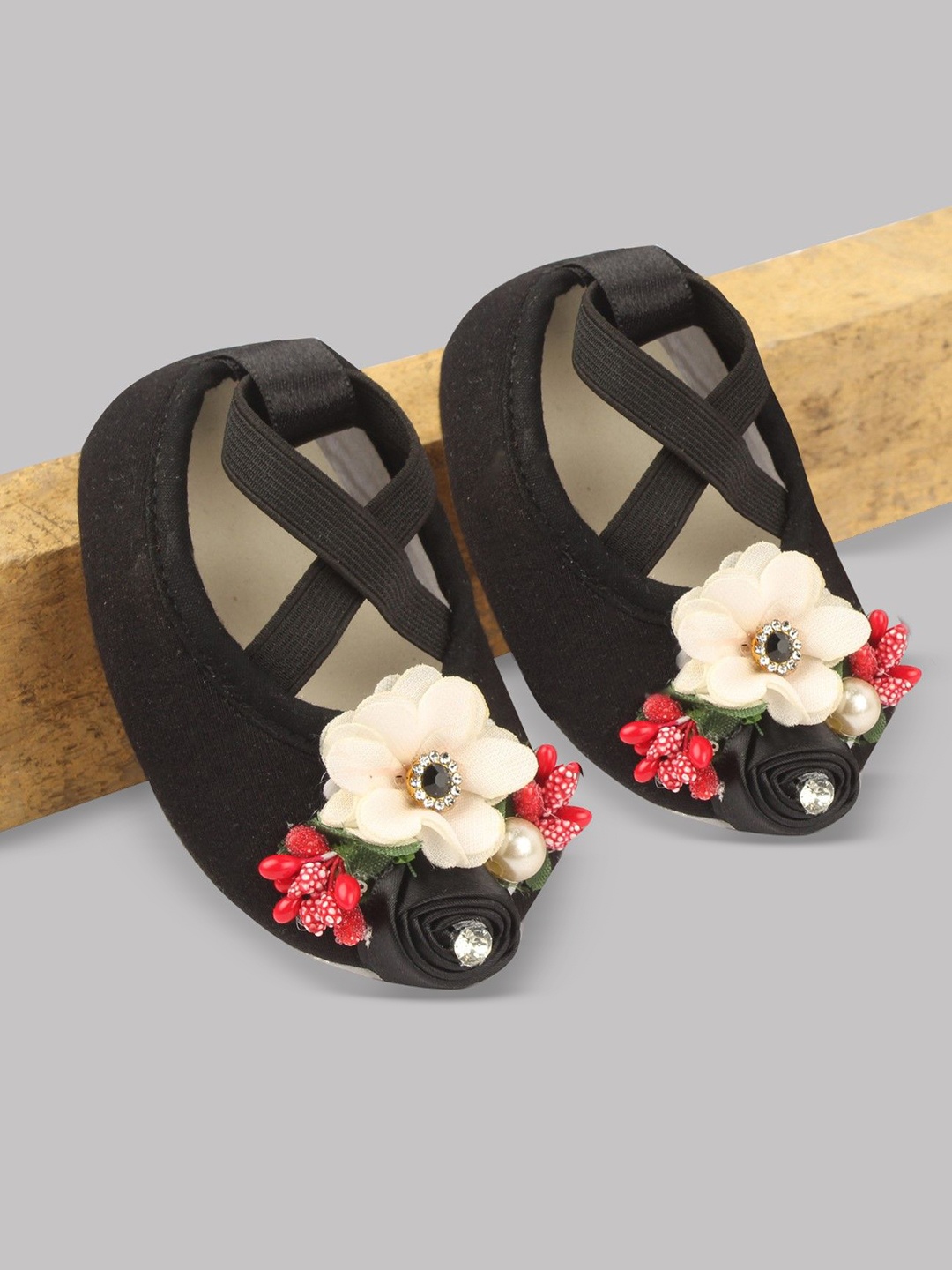 

BAESD Girls Cotton Booties, Black