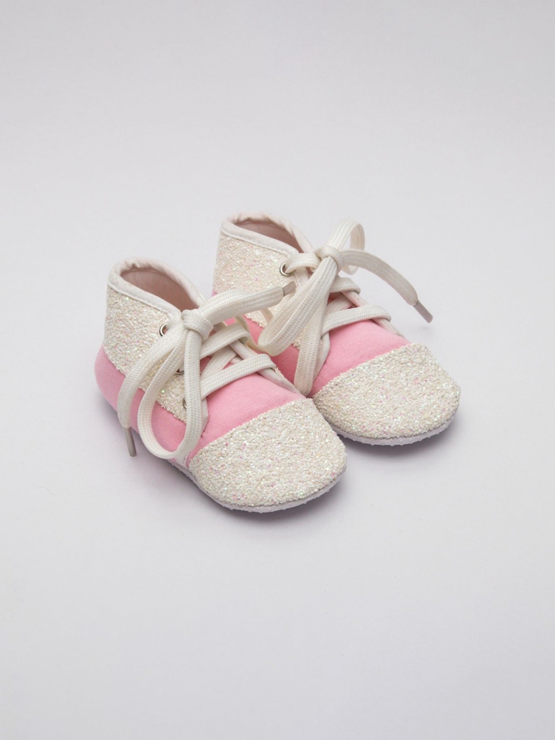 

BAESD Girls Colorblock Cotton Lace Ups Booties, Pink