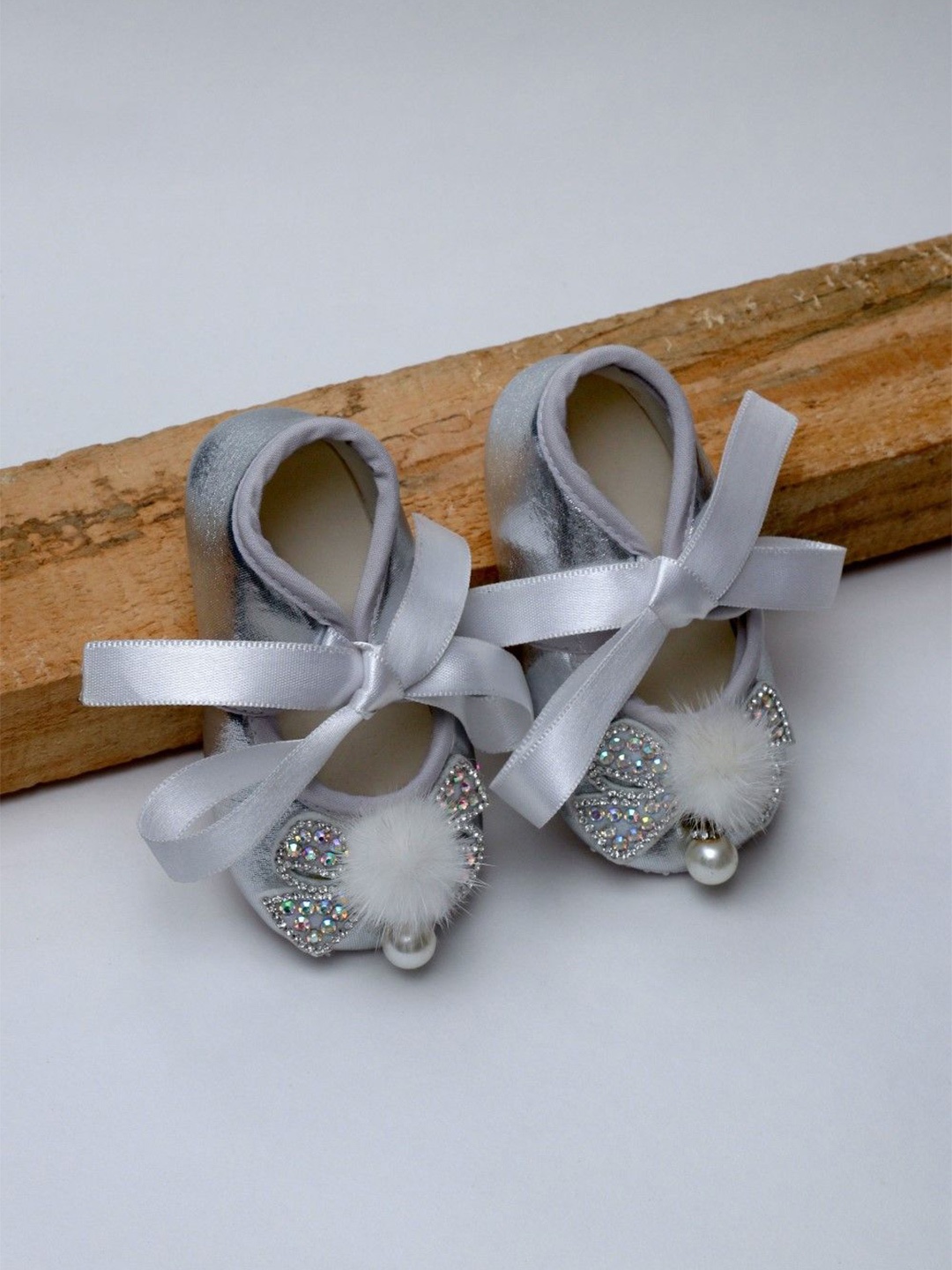 

BAESD Girls Cotton Booties, Silver