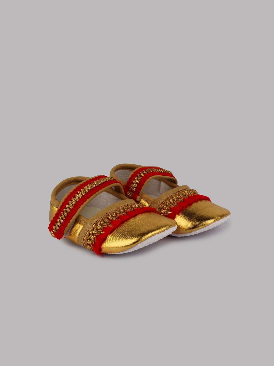 

BAESD Girls Ethnic Cotton Booties, Gold