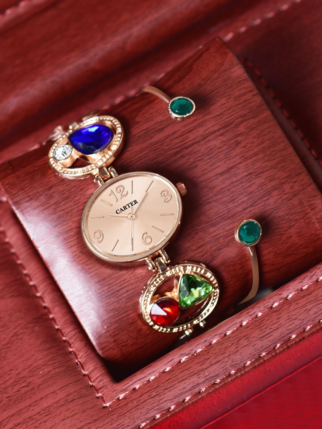

Sandy D Carter Women Set Of 2 Watch & Jewellery Set, Rose gold